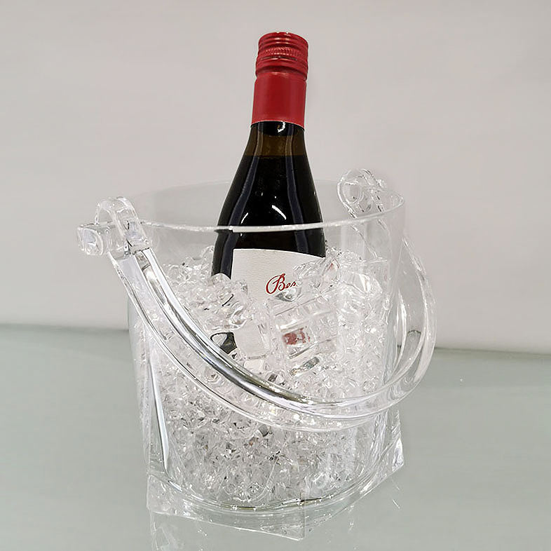 Custom 1200ml Bar Ice Buckets, Beverage Tubs Clear Plastic Ice Bucket