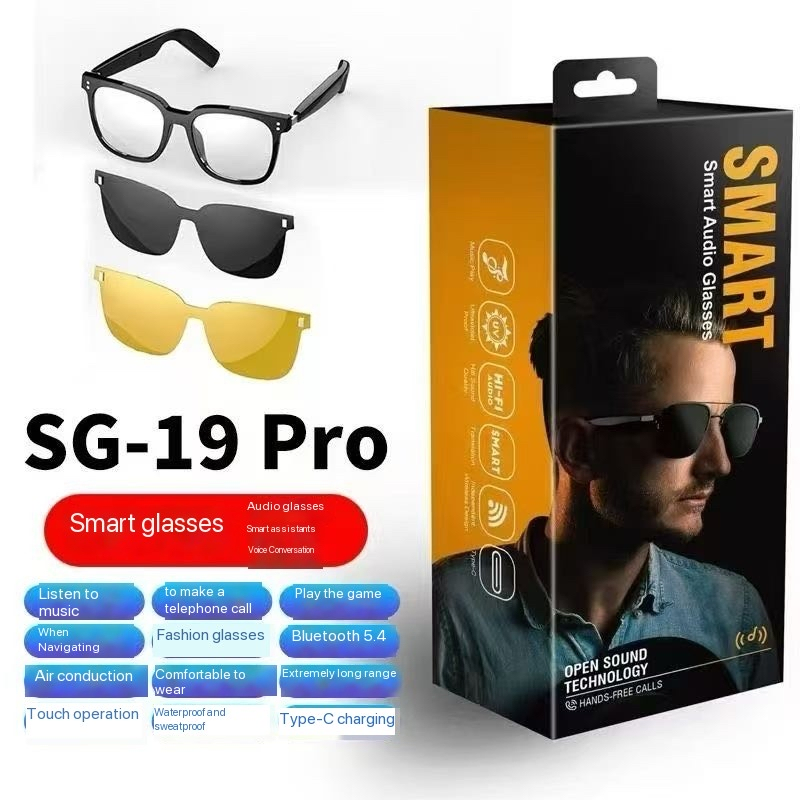 Fashion Glasses Bluetooth Smartglasses Bt5.4 Type C Charging Waterproof Eyewear