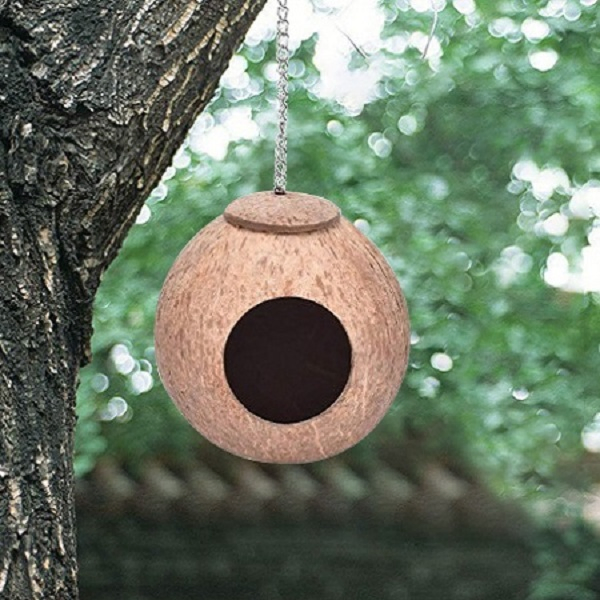 Outside Garden Birdhouses Handmade Eco-Friendly Bird Cages Coconut Shell Hanging Bird Houses