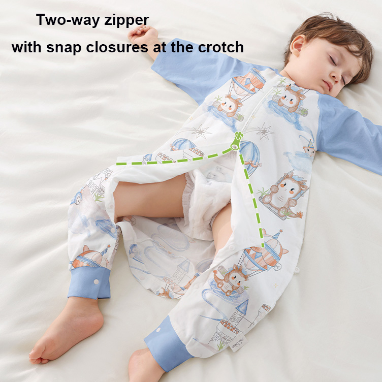 Reliable Exporter Soft Muslin Baby Sleep Sack 3/4 Sleeve Sweat Absorbing Cool Feel Sleeping Bag for Babies Summer Use