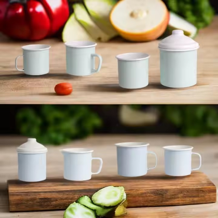 Manufacturer New Design Cup Tin Metal Camping Coffee Enamel Mug