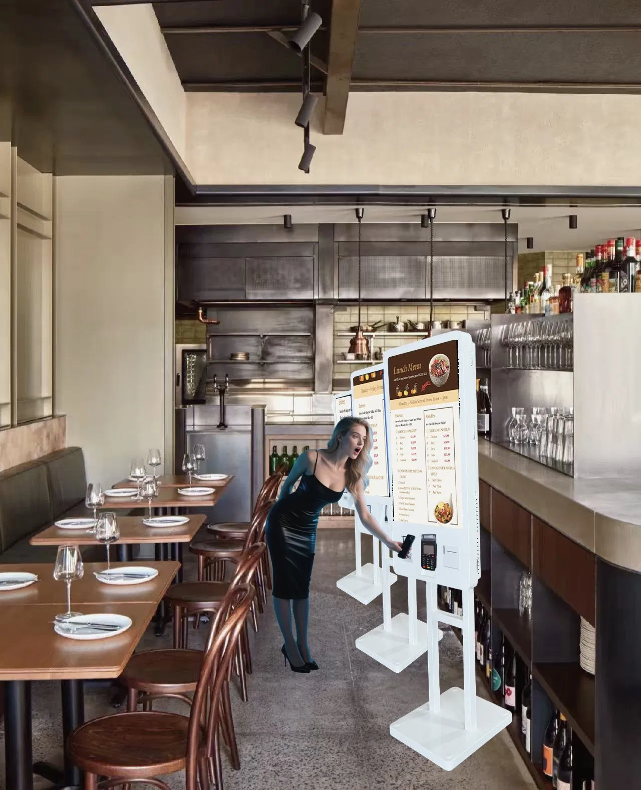 22 24 27 32 43 Inch Floor Standing/Wall Mounted Self-Order Payment Kiosk