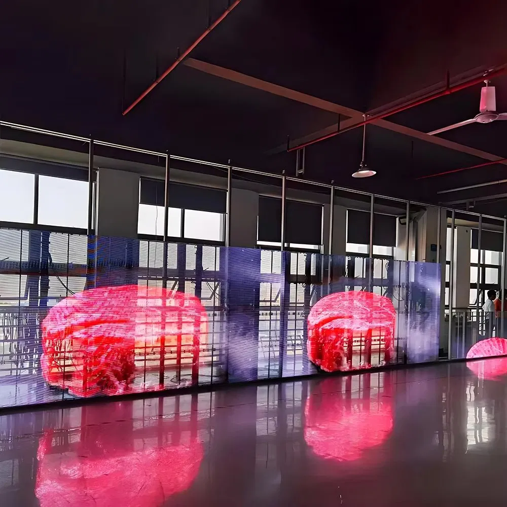 High Transparent Hologram LED Screen Display Pantalla LED Transparente Video Wall Panel for Glass Windows