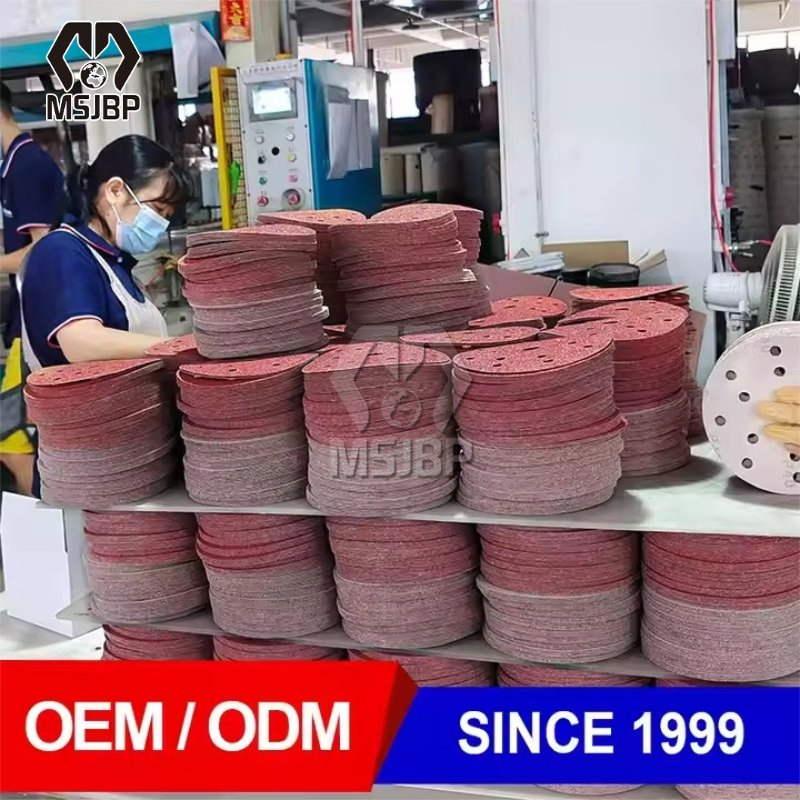 Шлифовальный диск 5 дюймов, 8 отверстий, красный