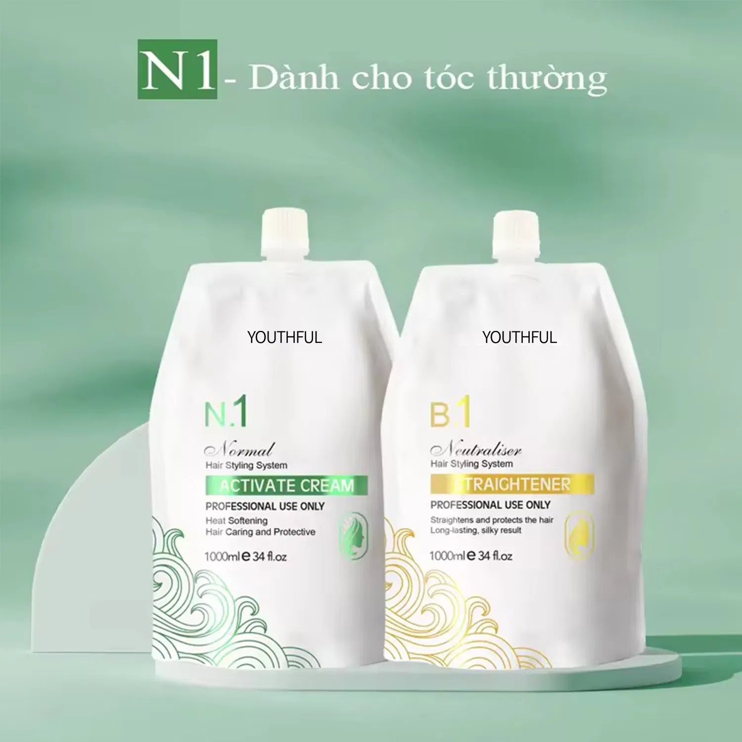 Professional Salon Nano Permanent Relaxer Activate Hair Straightening Cream