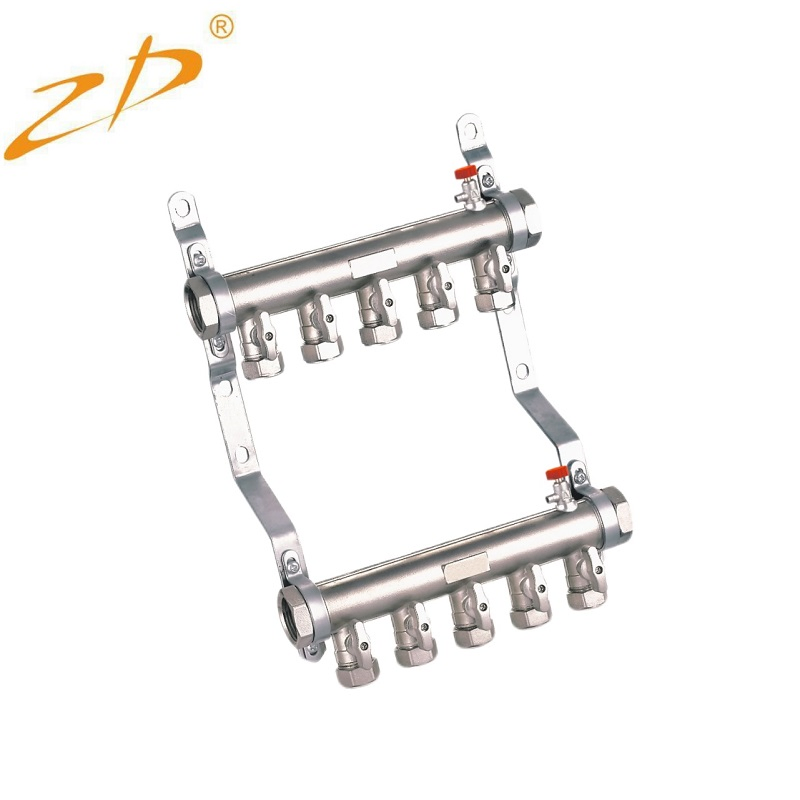 Professional Manufacturer of 2-10 Way 1" Brass Manifold for Underfloor Heating