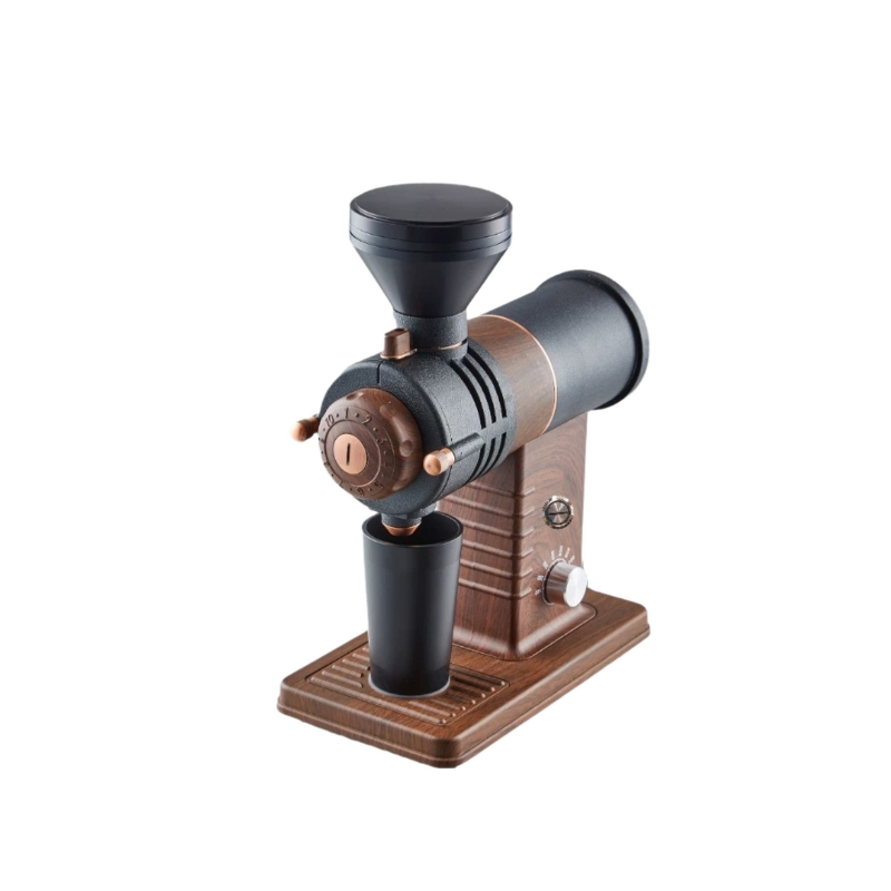 Commercial 78mm Electric Burr Coffee Grinder Home Use Shark Tooth 100g Aluminum Hopper Espresso Coffee Mill Grinding Machine
