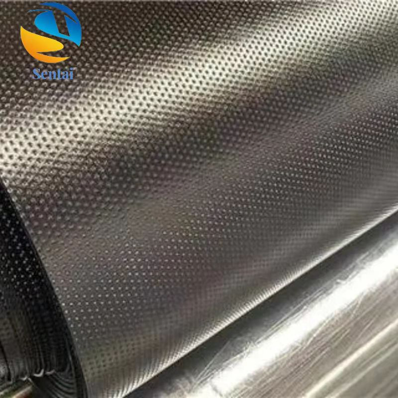 HDPE Geomembrane 1mm2mm 3mm Black Landfill Leaching Pond Tailings Pond Slope Protection Anti Slip Double Rough Surface Anti-Seepage Membrane Pond Liner