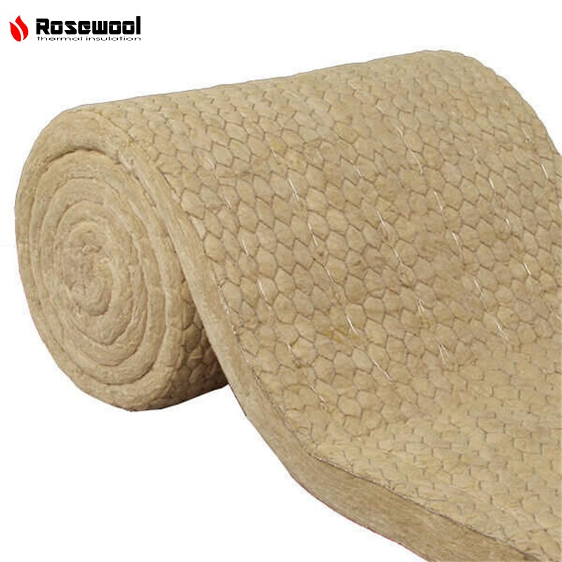 Green Thermal Insulation Materials Rock Wool Insulation Blanket Roll for Sale