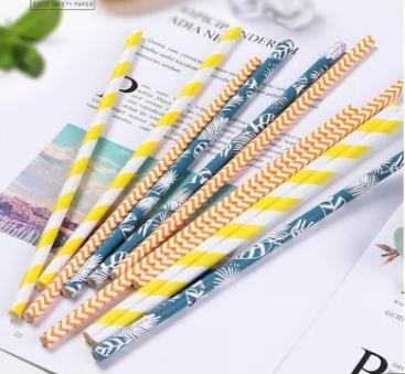 Paper Drinking Straws Wholesale for Wedding Party Birthday Decoration Customized Drinking Straw OEM Logo Paper Straws with Halloween Icon