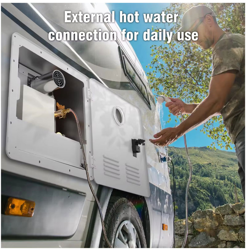 Motorcoach Winnebago Travel Trailer Motorhome Campervan Instant Tankless 12V RV Gas Hot Water Heater