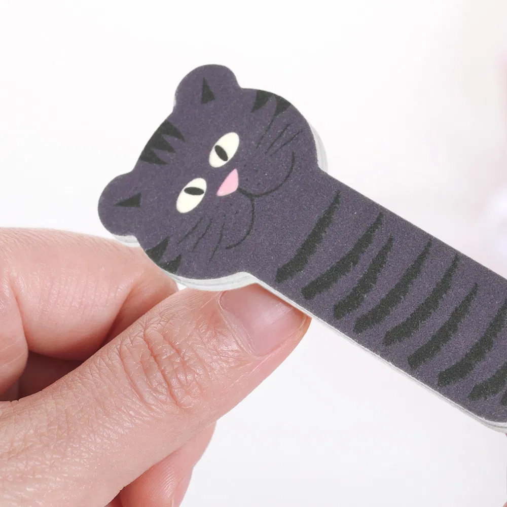Mini Manicure File Supplies Two Sides Baby Cartoon Shape Wholesale Nail Buffer Sponge Nail Art Tools