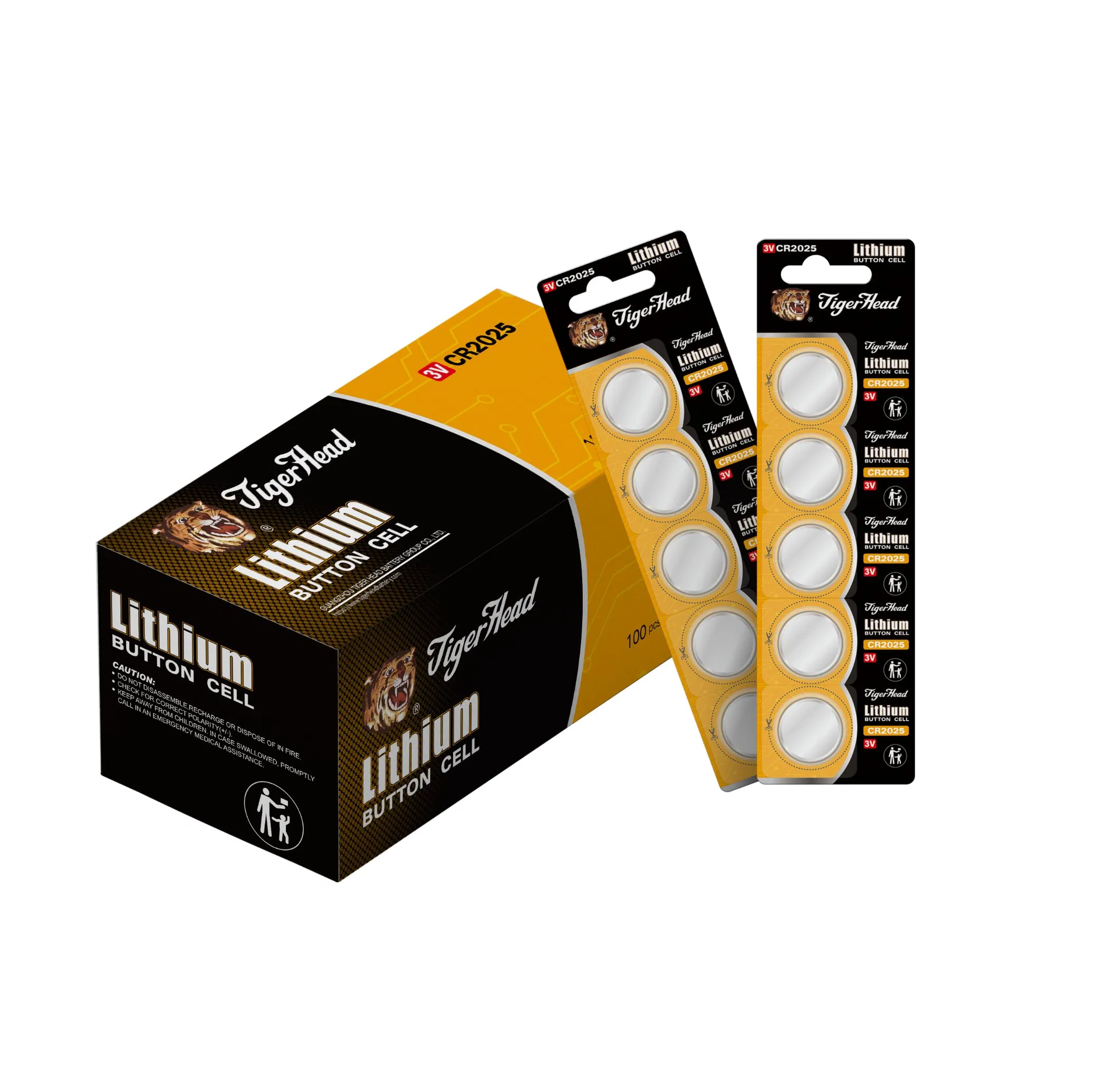 Литиевые батарейки-таблетки Tiger Head CR2032, CR2025, CR1620
