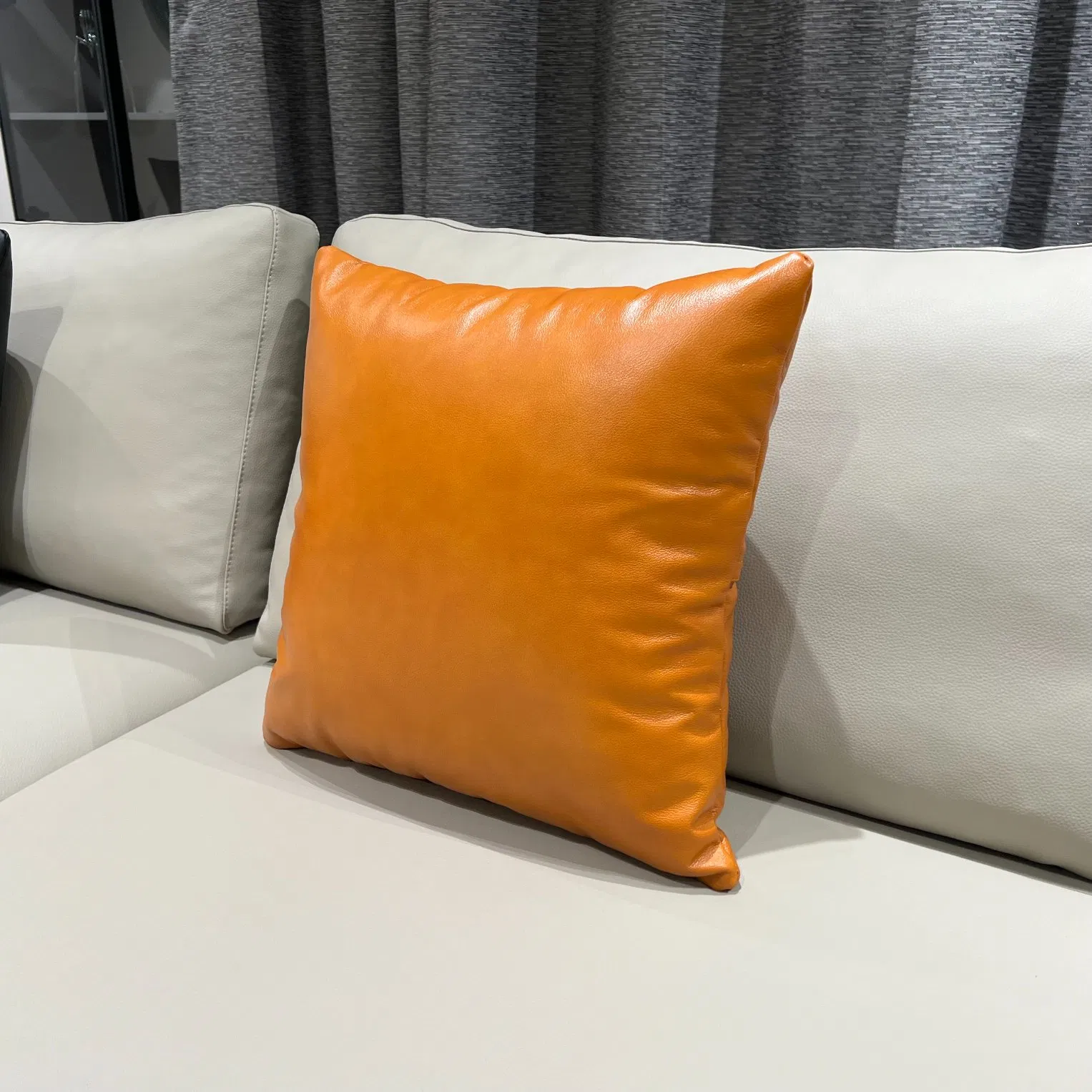 Genuine Leather Square Pillows Cushions High Quality Car Seat Cushion