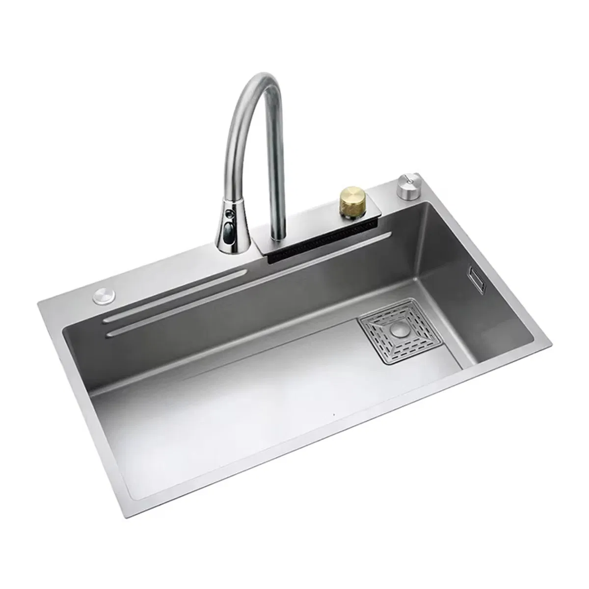 Multifunction Modern Smart Waterfall Stainless Steel 201_304 Sink Kitchen Sinks