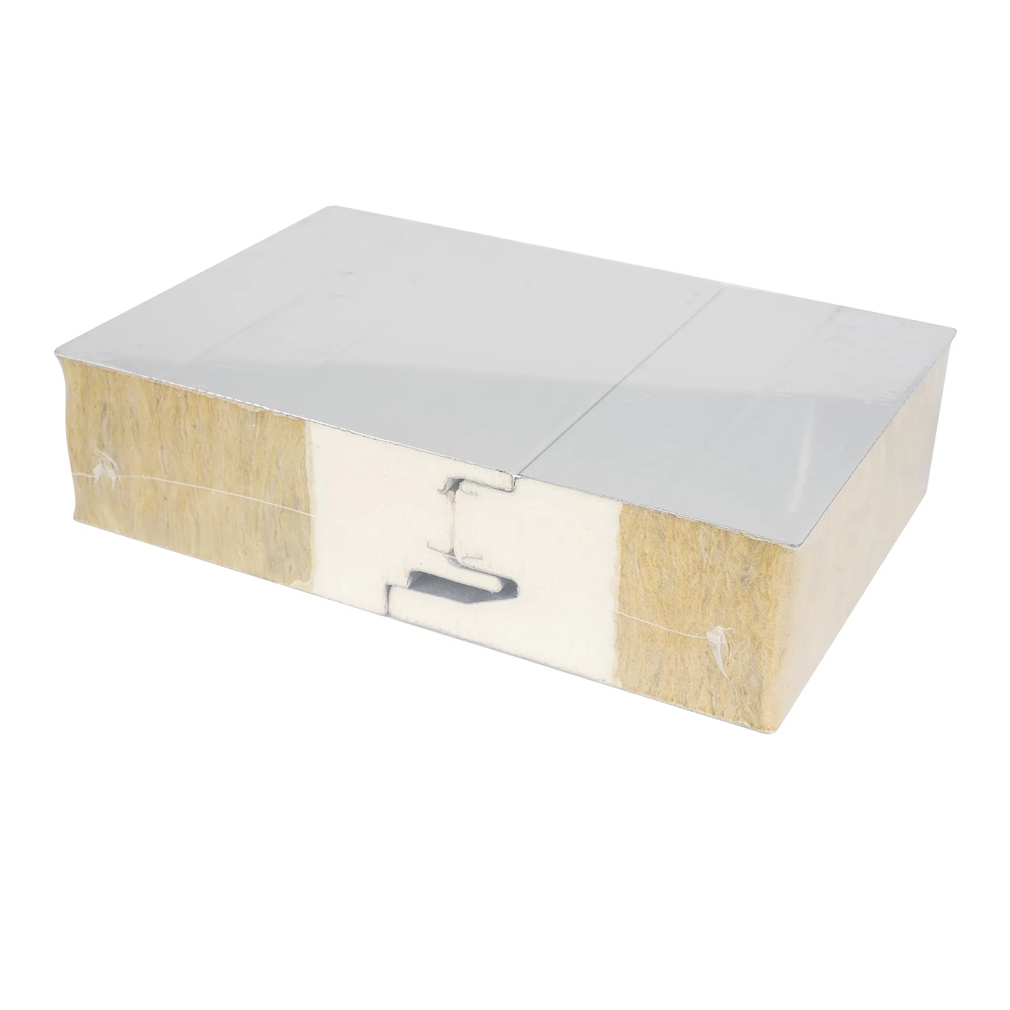 Fireproof 50mm Rock Wool Sandwich Wall Panel Low Price Insulated Rock Wool Sandwich Panel High Density Rock Wool Panels
