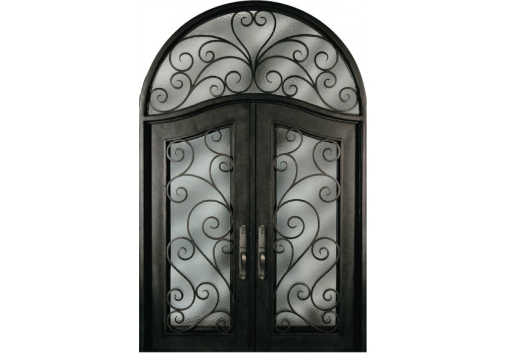 High Quality Security and Decoction Exterior Wrought Iron Door