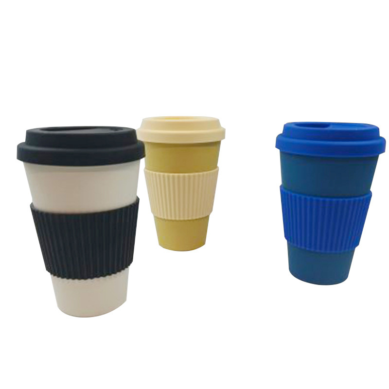 Klein Blue Silicone Mug Lid Mug Cover Coffee Mug Bamboo Fiber Biodegradable Plant Fiber Coffee Grounds Mug Customized