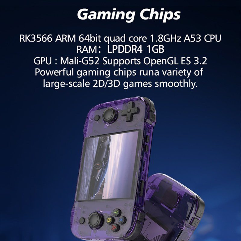 Портативная консоль R46s для ретро-игр, 4 дюйма, 4000 мАч