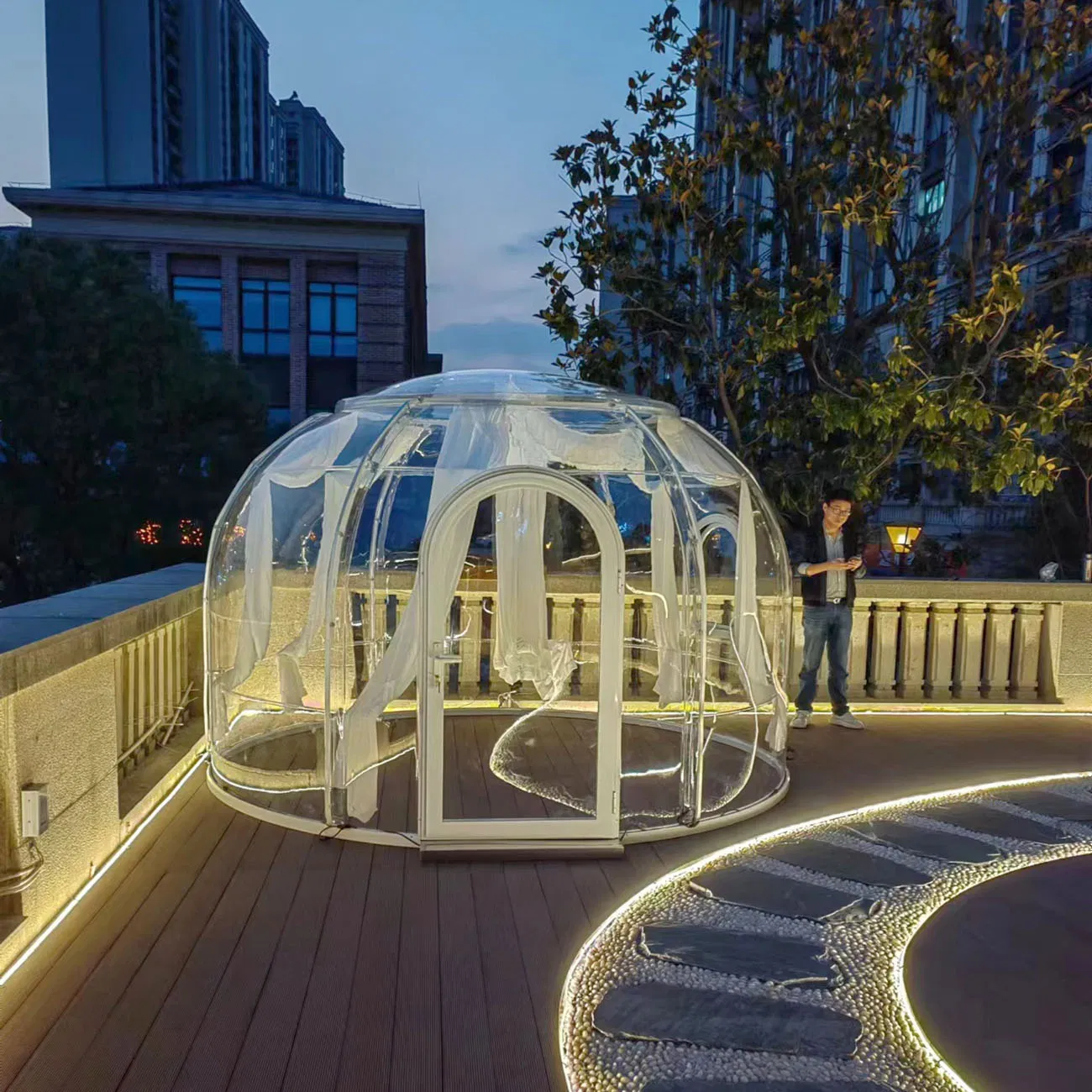 Outdoor Camping Picnic Accommodation Polycarbonate Star Rooms Transparent Soundproof Popular Hotel Homestay