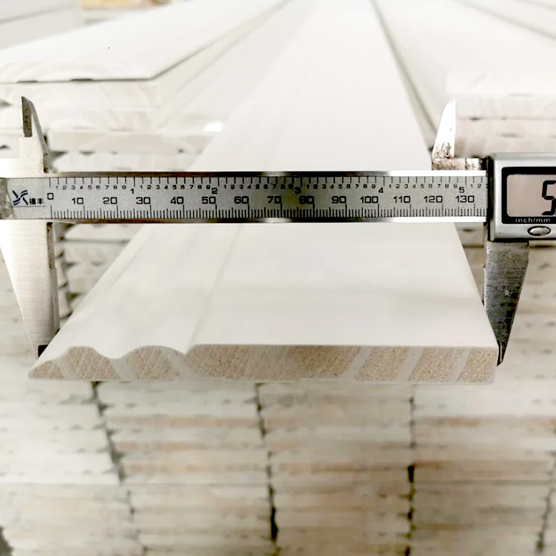 Factory Direct Sales White Primed Baseboard Solid Wood Mouldings