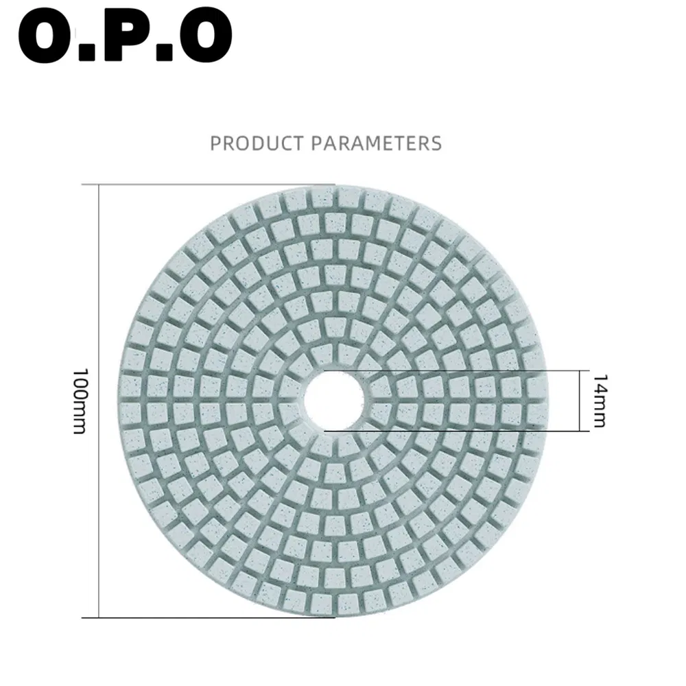 Алмазные полировальные диски для камня, 4 шт, 100 мм