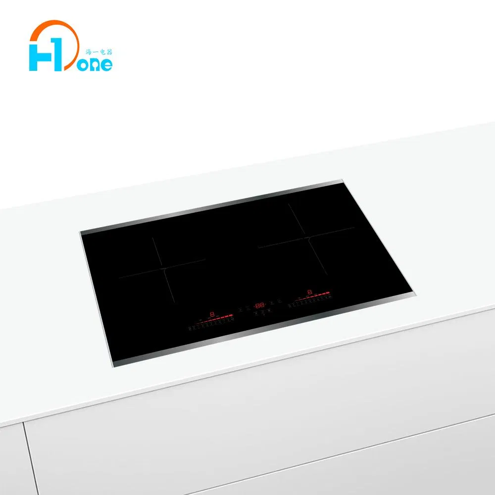 Double Induction Cooker with Touch Controls Black Hard Wired