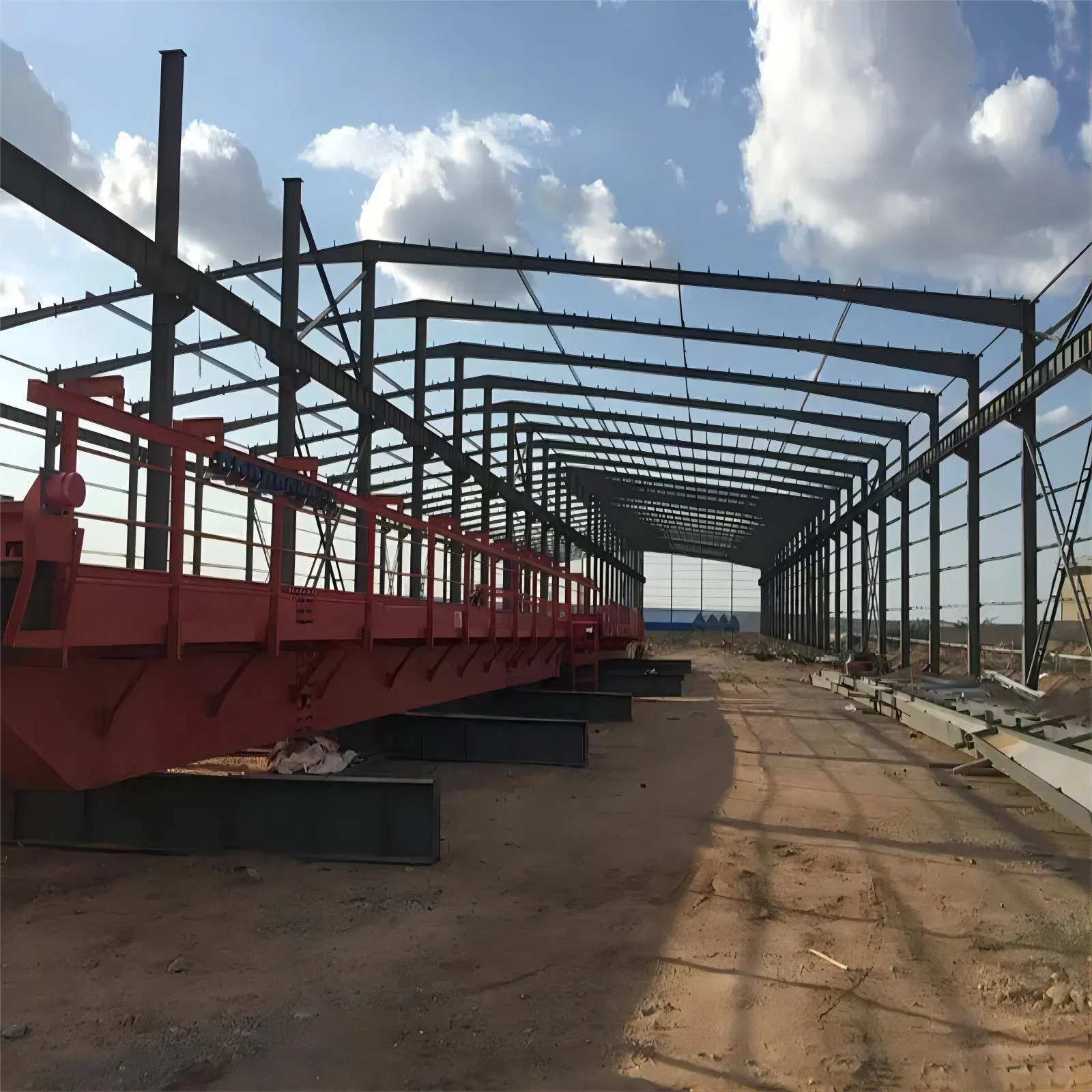 H Section Column Lightweight Steel Structure Clean Span Portal Frame Workshop