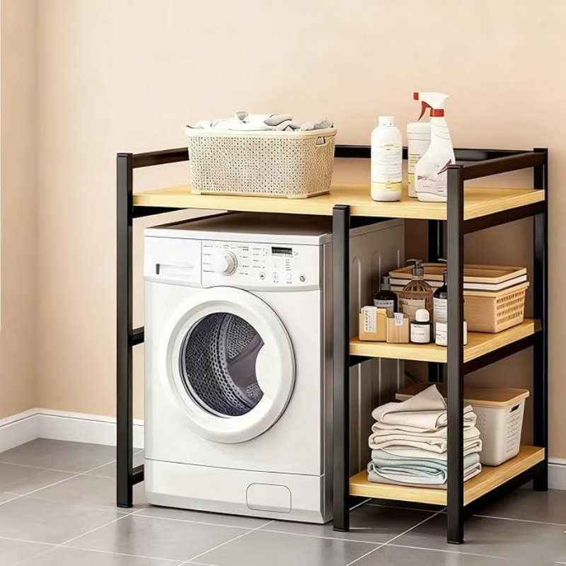 Dual-Layer Household Floor Storage Rack for Dryer & Washing Machine Cross-Border Upper & Lower with Dinnerware Type