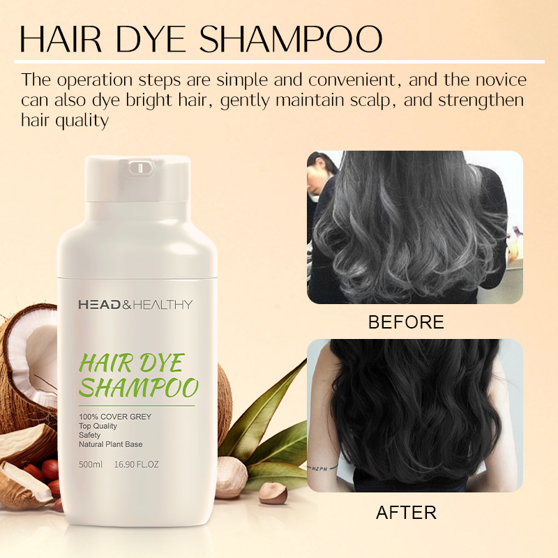 500ml Hair Dye Shampoo - Cinema Speed Argan Oil for Black Hair