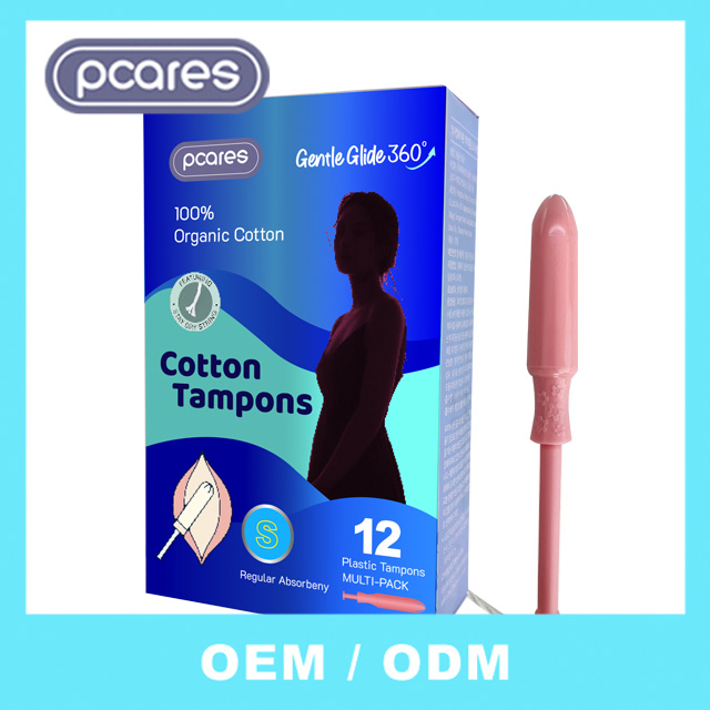 FDA Private Customized Organic Soft Cotton Disposable Sanitary Pad Napkin Tampons with Applicator
