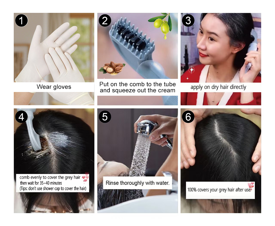 Tinturas De Cabelo Vsiu No Peroxide Hair Color Dye Cream Black Brown No Ammonia Permanent for Men Women Home Use Productos Para EL Cabello