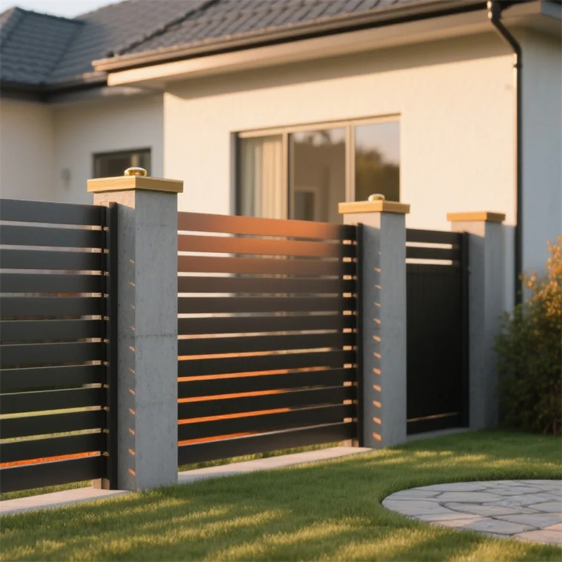 Customized New Style Durable Waterproof Rustproof Non-Fading Cheap Wrought Irong Aluminium Fence Panels Post for Garden