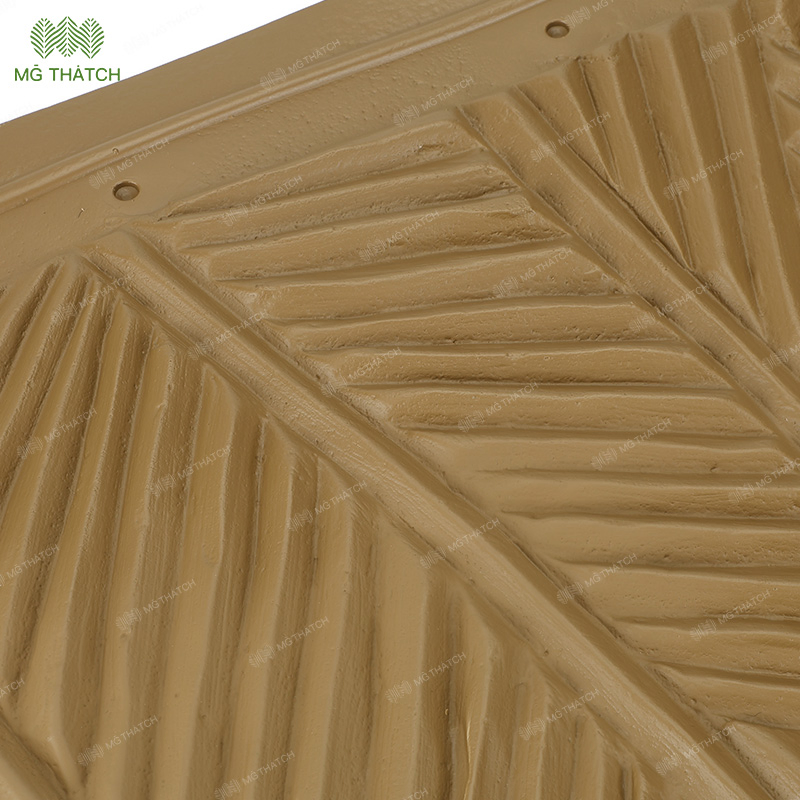 Brown Color Synthetic Thatch Palm Artificial Roof Thatch