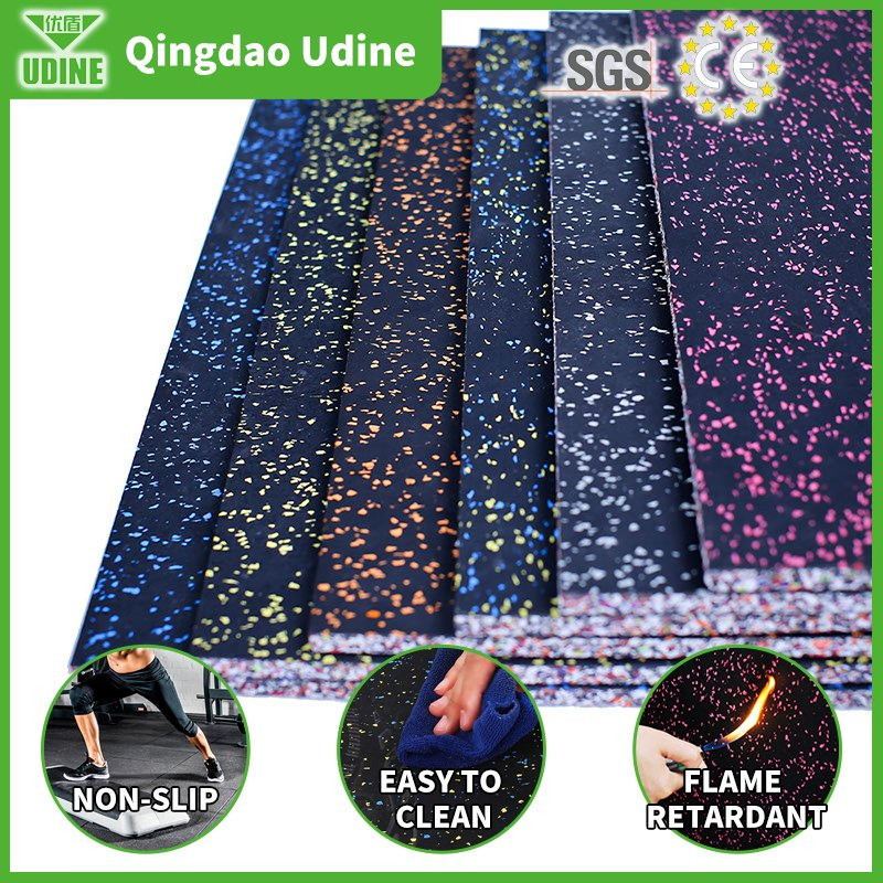 Anti Vibration Gym Rubber Mat Fitness Outdoor Playground Recycled Rubber for Fitness