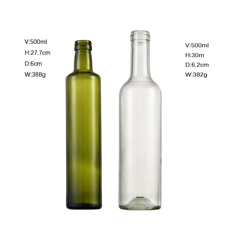 100ml 500ml 750ml Factory Price Stylish Customized Square Glass Oil Dispenser Bottles