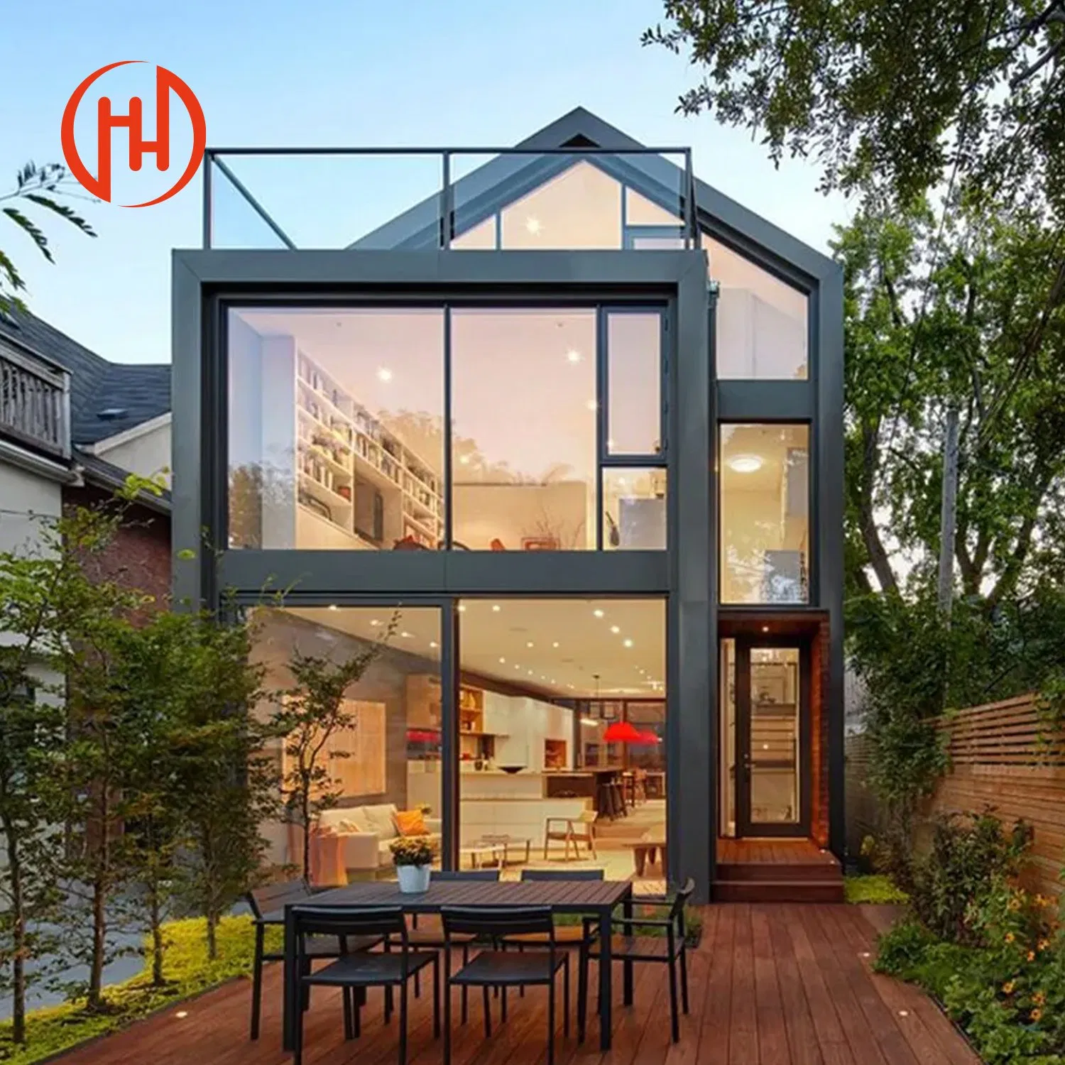 Aluminium Frame Door and Window Double Large Glass Fixed Door Factory Wholesales