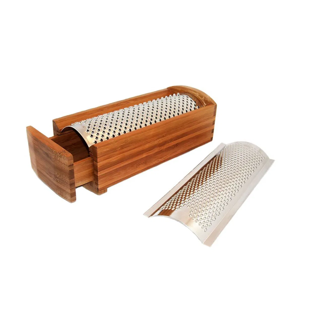 Eco-Friendly Wooden Grater Box with Drawer Fruits Shredder Esg14052