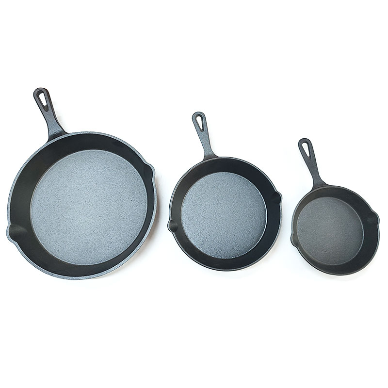 6/8/10/12 Inch Cast Iron Pan Frying Pan Set Indoor Outdoor Non Stick Coating Induction Pot and Frying Pans Skillet Dish Cookware
