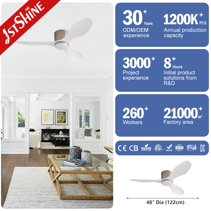 Потолочный вентилятор с LED-подсветкой 1stshine 48 дюймов