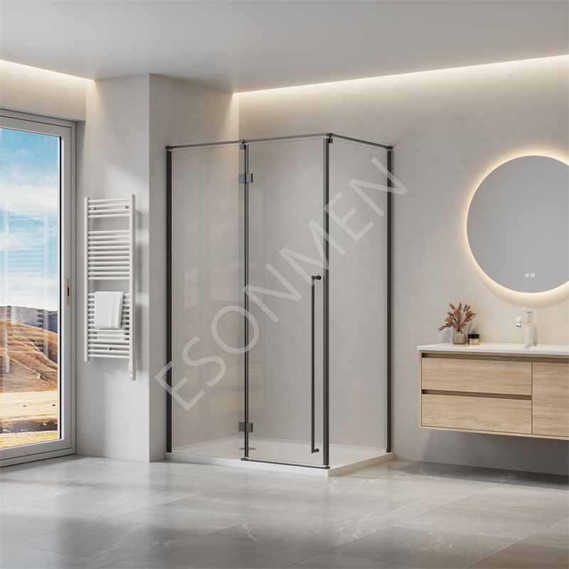 High Quality Simple Glass Door Shower Enclosure with Hinge Roating Door