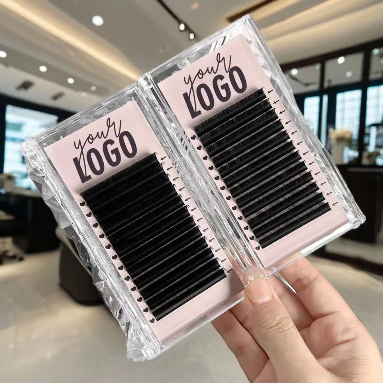 Label 0.05 Lash Sample Test for Individual Extension Matte Black Cashmere Lashes