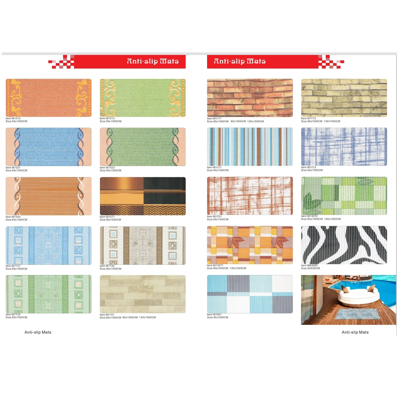 PVC Printed Foam Bathmat Modern Style Anti Slip Mat