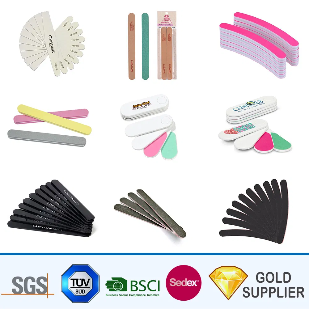 Wholesale Fashion Design Custom Professional Metal Crystal Glass Printed Block Buffer Set Care Clipper Buffer EVA Nail Art Tool Nail File for Promotion