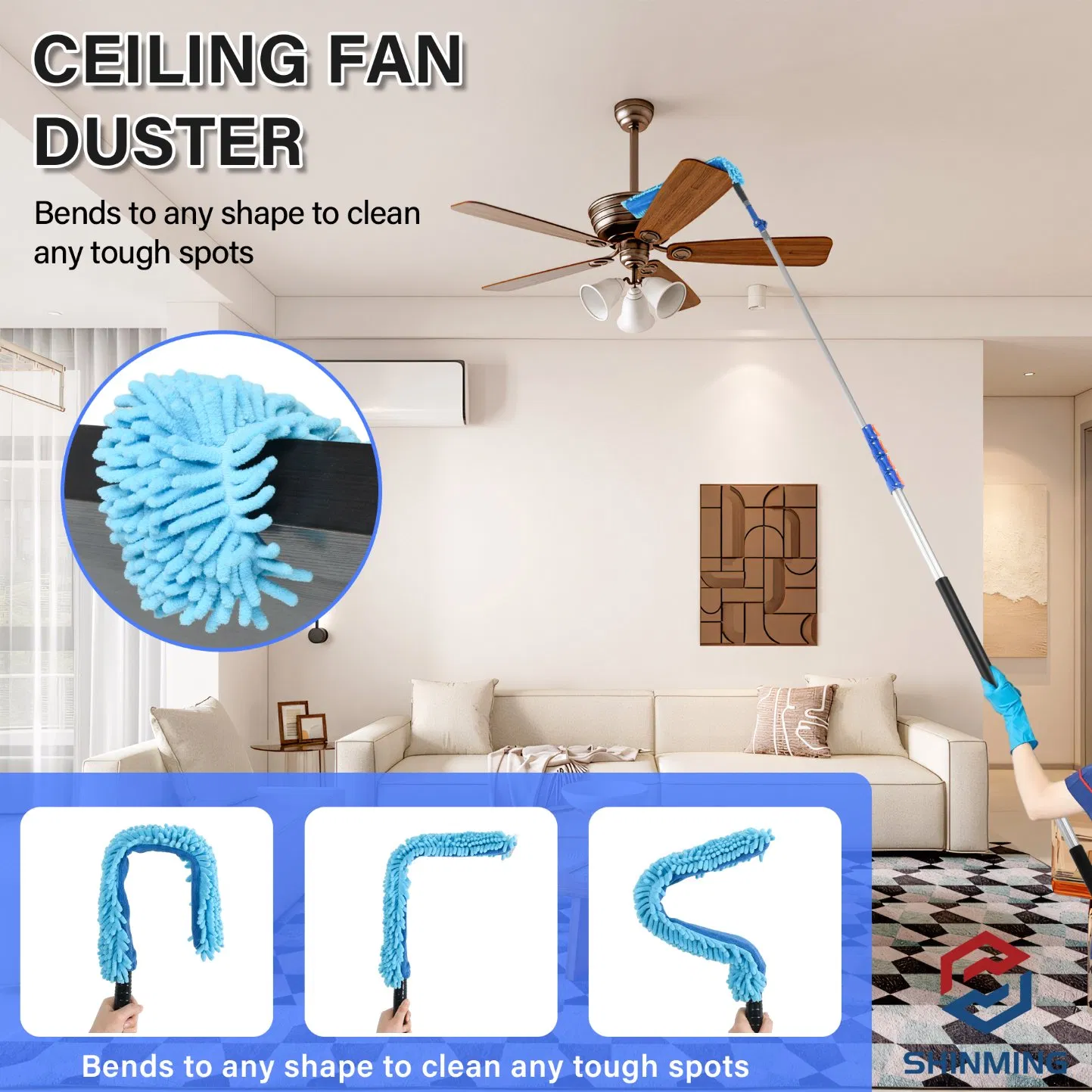 Aluminium Telescopic Cleaning Kit Extension Pole Cleaning Tool Set