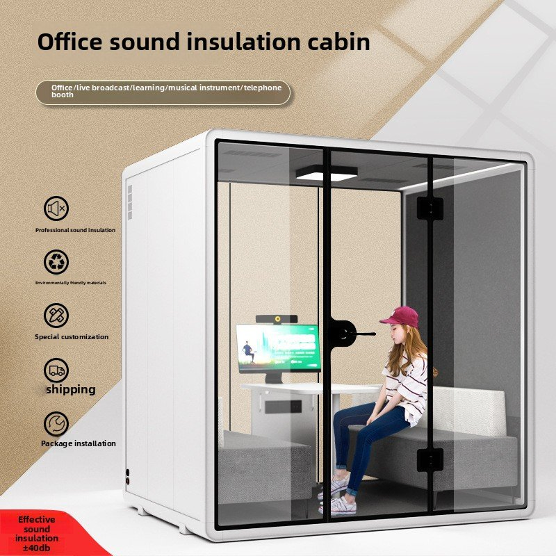 Home Acoustic Office Booth for Living Room Silence Booth for Group Meeting