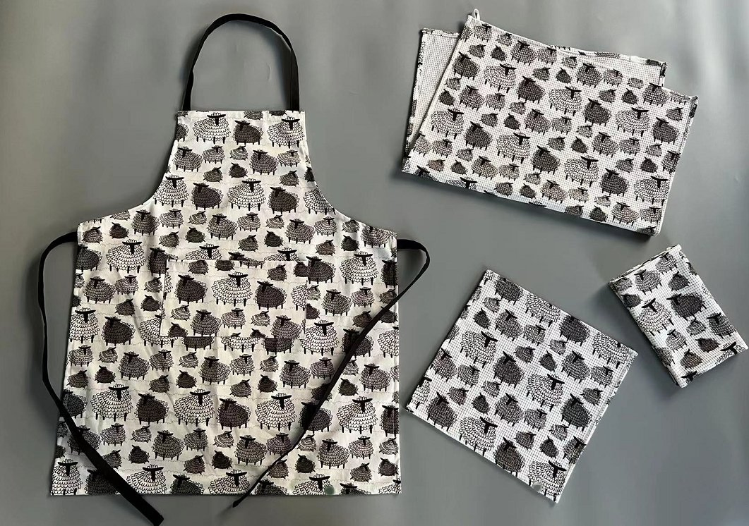 Custom Waffle Cotton Printing Kitchen Napkin Tea Towels