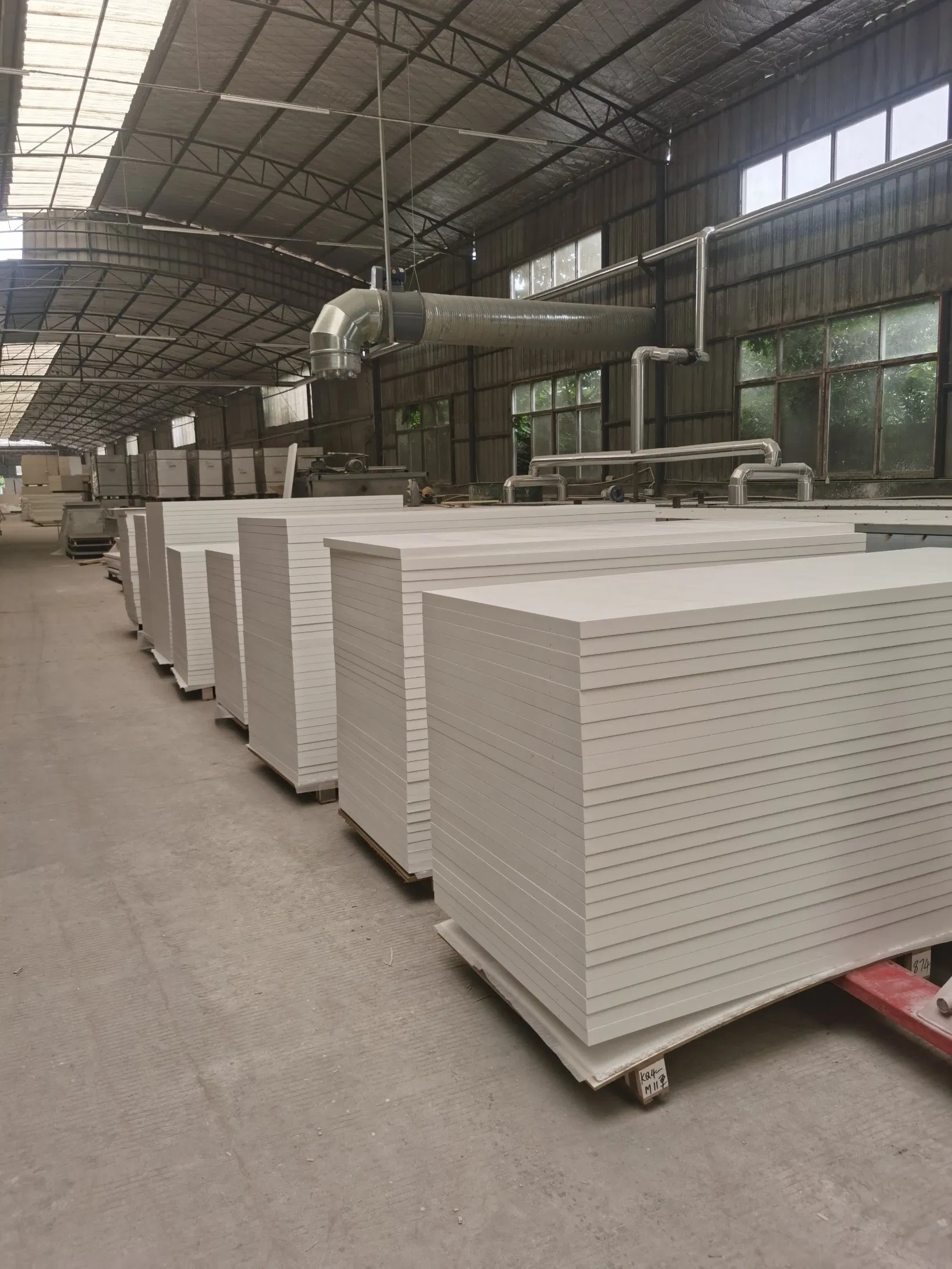 80in 96in Textured 4 Panels Hollow Core White Primed Moulded Wood Door