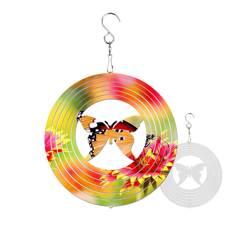 Sublimation Pumpkin Wind Spinner for Halloween Decoration