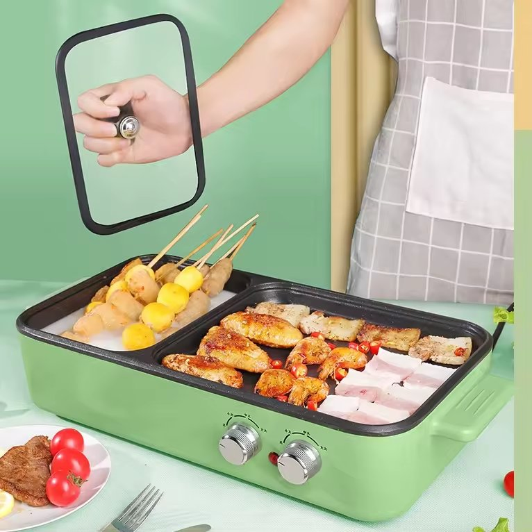 Wholesale Price Hot Pot Grill Smokeless BBQ Grill Korean Household Electric Grill
